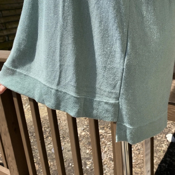 Eileen Fisher Short Sleeve Top in Seafoam Green Tencel & silk size large - Picture 6 of 11